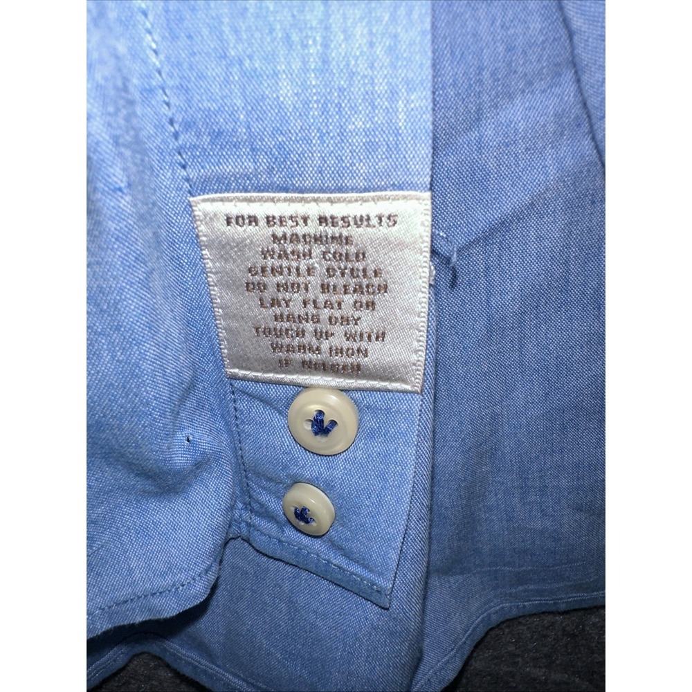 Peter‎ Millar Shirt Men's X-Large Blue Denim Button Down Long Sleeve - Picture 3 of 4